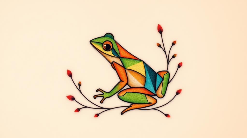 abstract frog geometry design