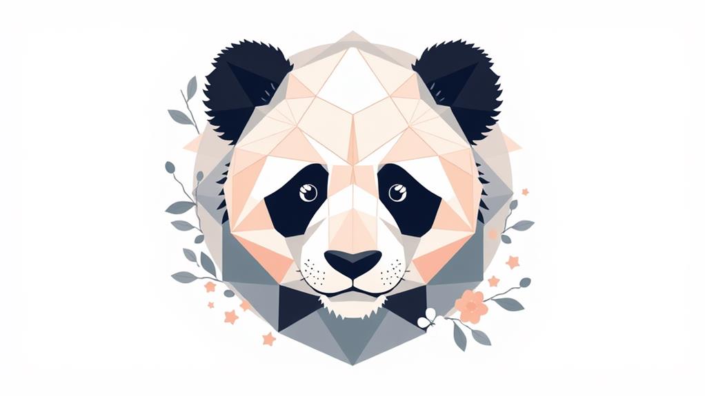 abstract panda shape designs