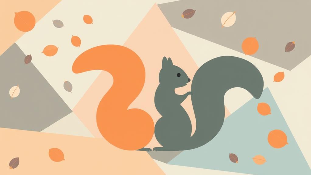 abstract squirrel shapes design