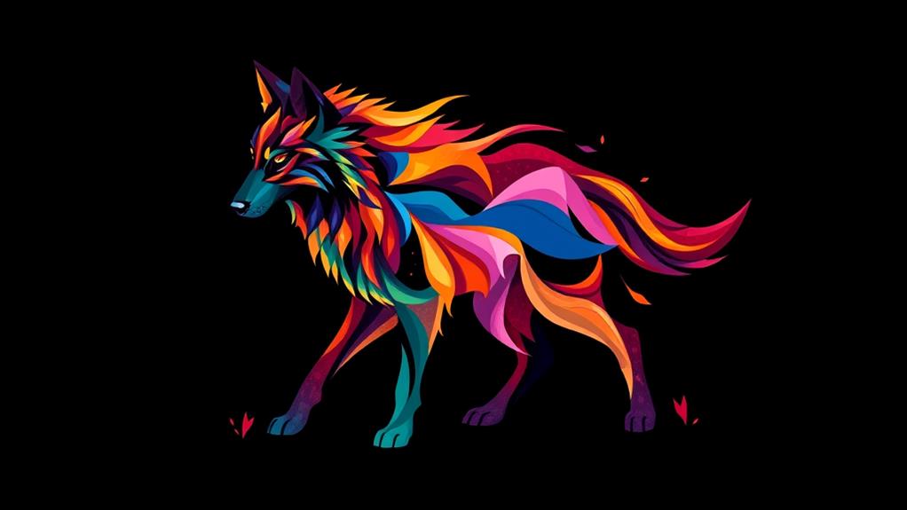 abstract wolf artwork collection