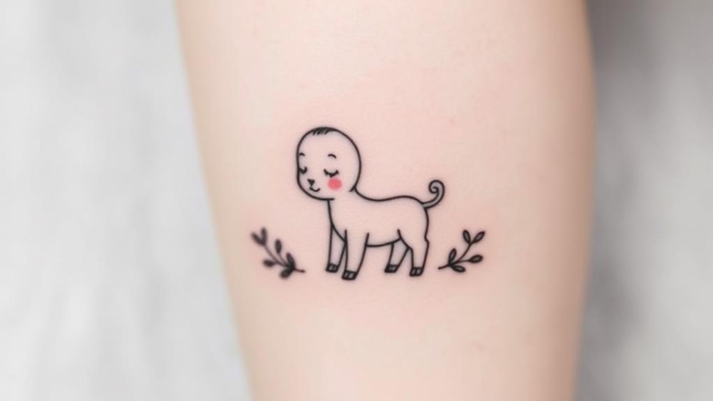 adorable calf tattoo designs