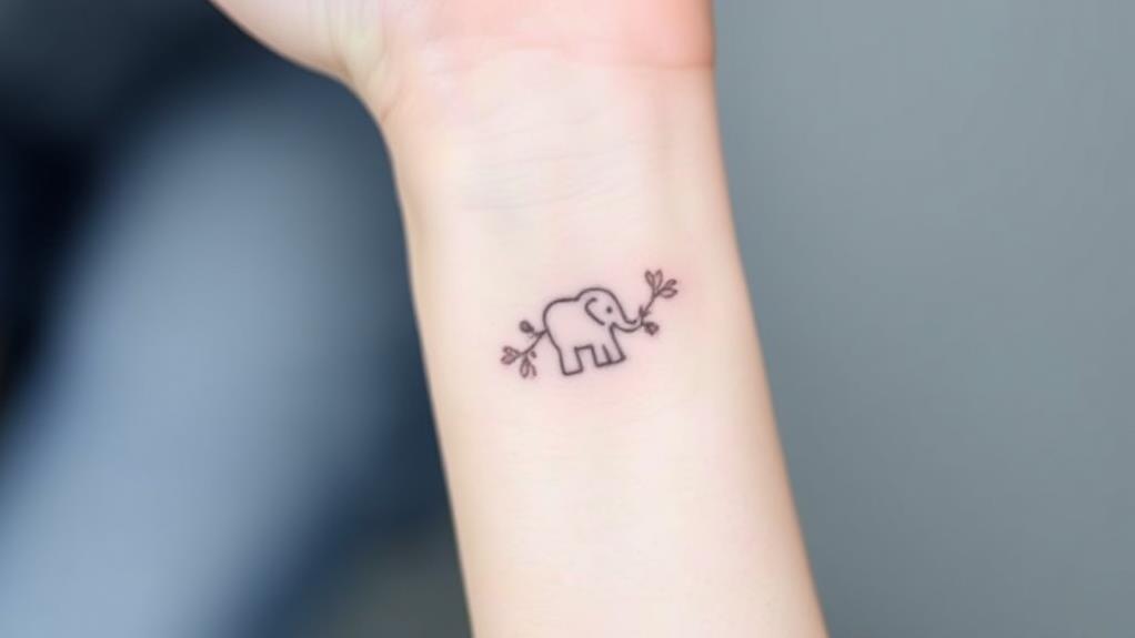 adorable elephant footprint tattoos