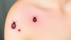 adorable minimal ladybug tattoos