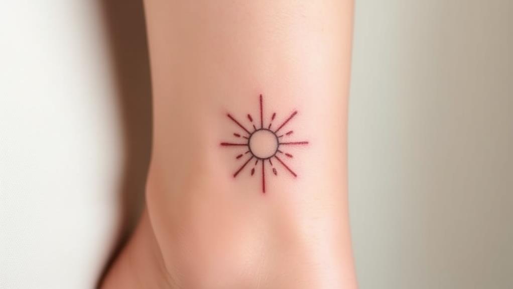 ankle minimalist starburst design