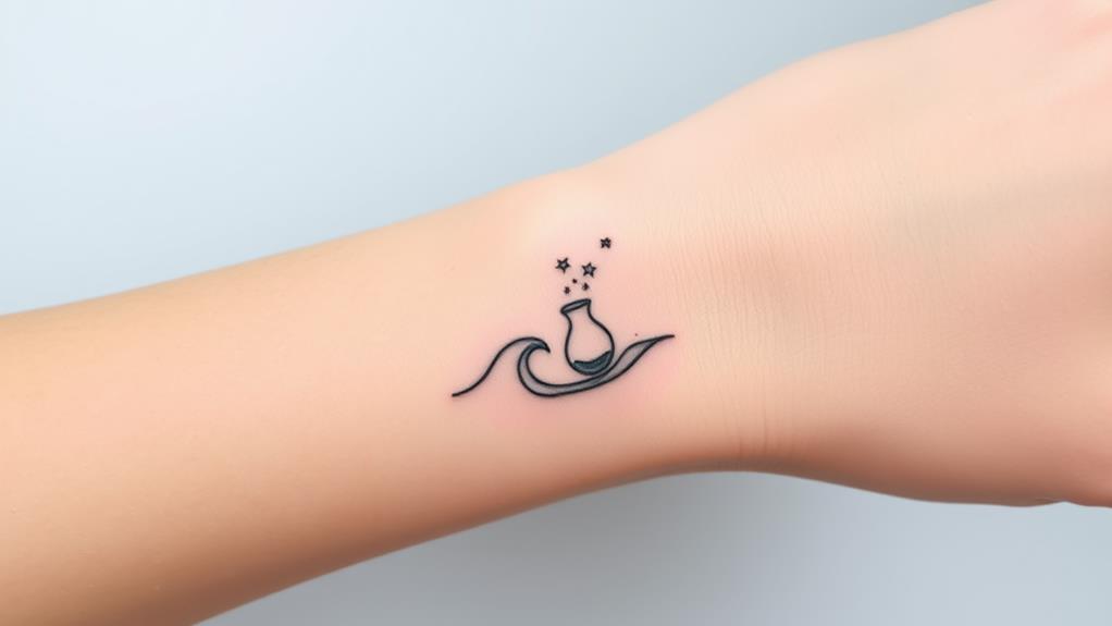 aquarius zodiac sign ink