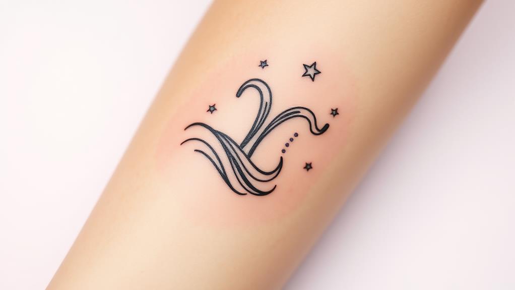 aquarius zodiac sign ink