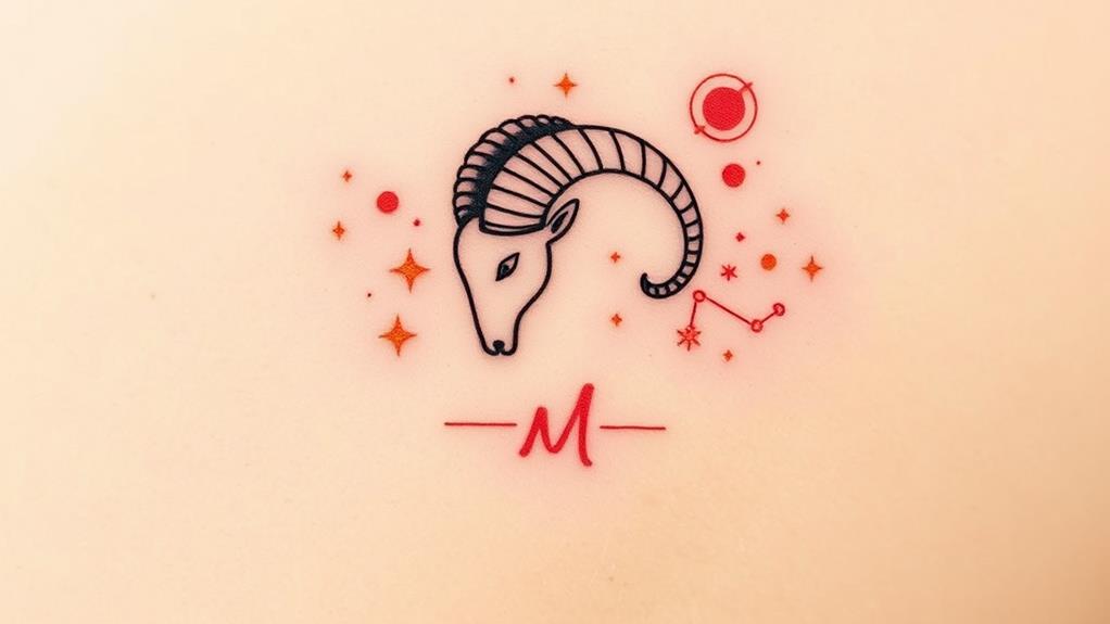 aries symbol minimalist tattoo