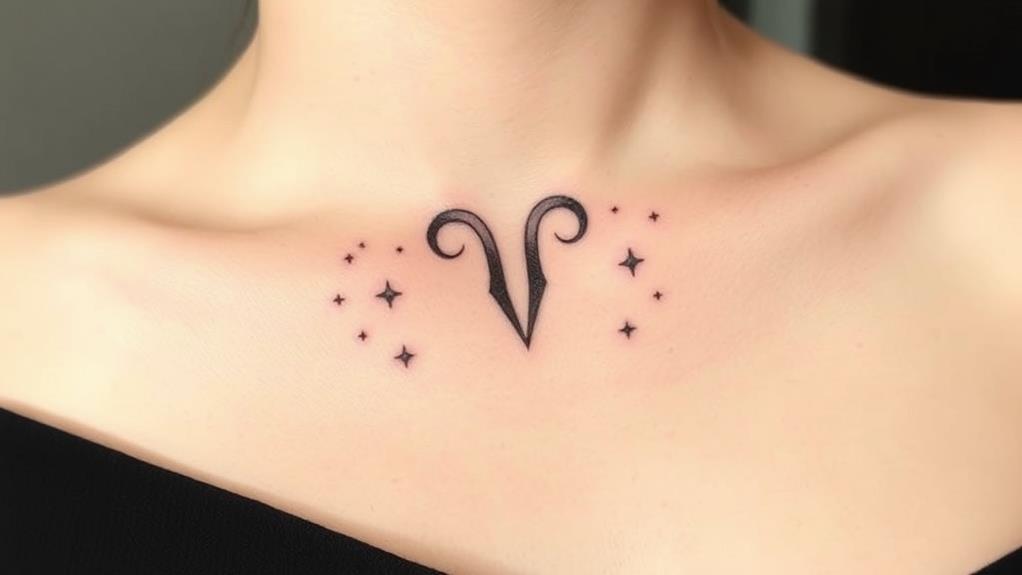 aries zodiac sign tattoo