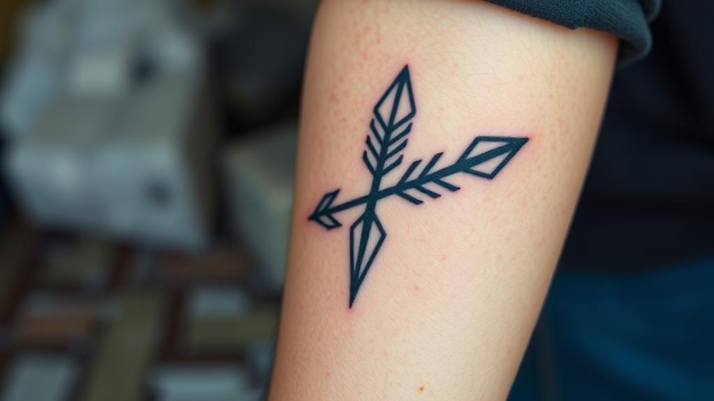 arrowhead tattoos symbolize strength