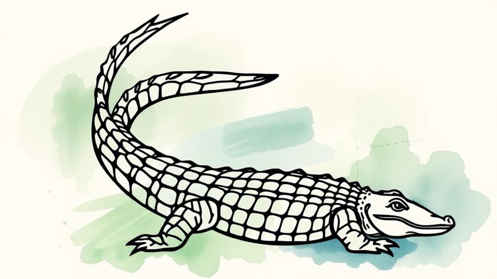 artistic crocodile tail design