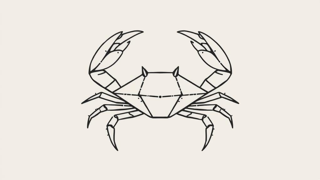 artistic geometric crab designs