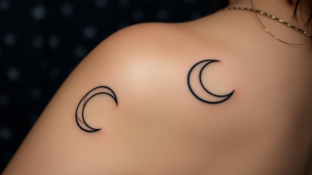 artistic moon inspired ink