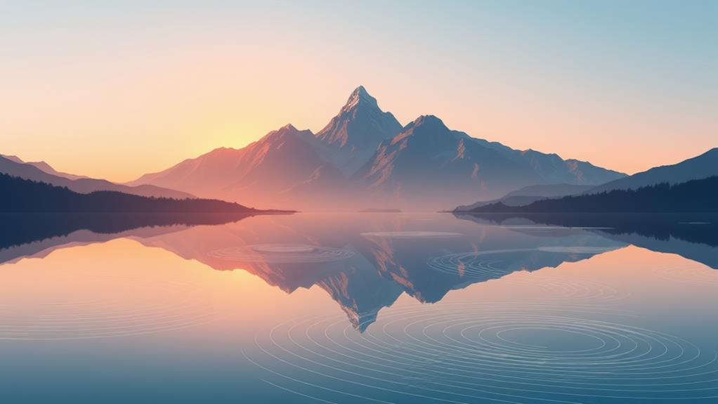 artistic mountain water reflections