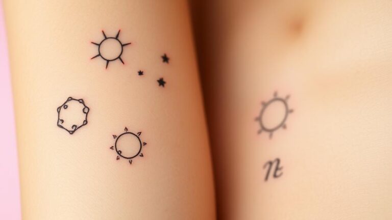 astrological chart minimal tattoos