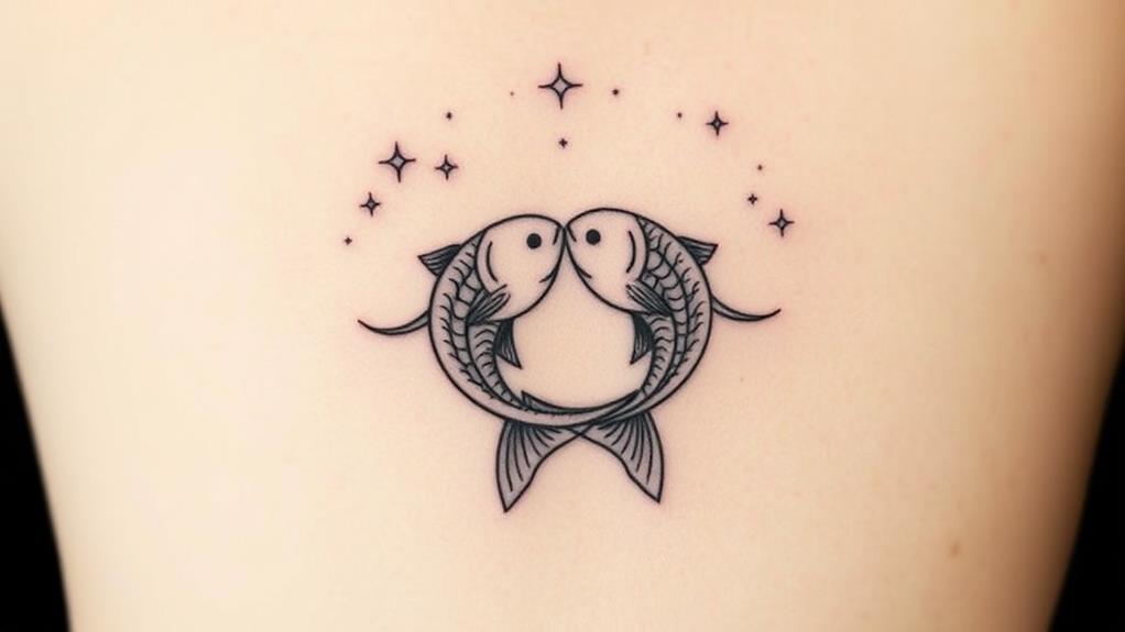 astrological pisces fish tattoo