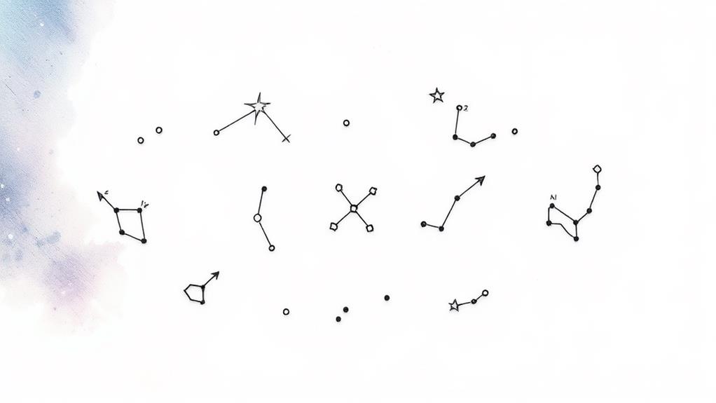 astrological star map ink