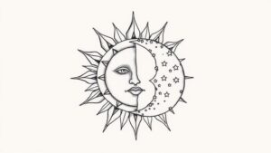 balanced sun and moon tattoos