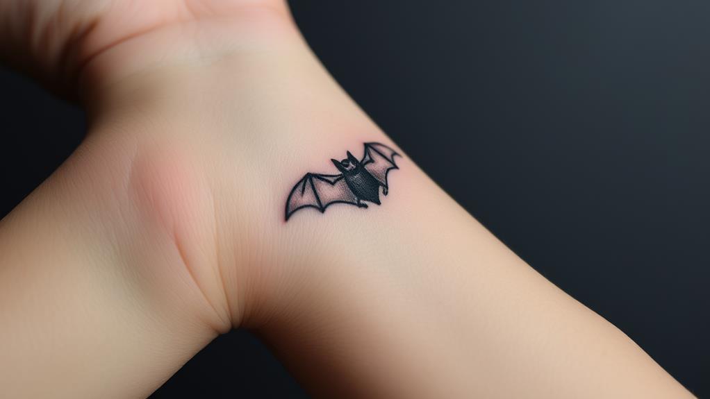 bat perched on wrist