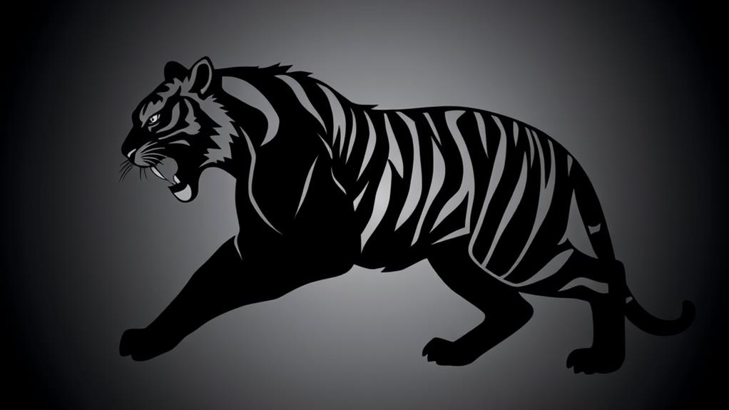 bold tiger silhouette design