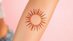 bright minimal sun tattoos