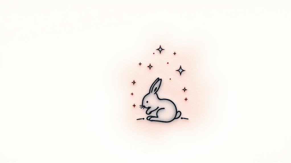 bunny gazes at stars