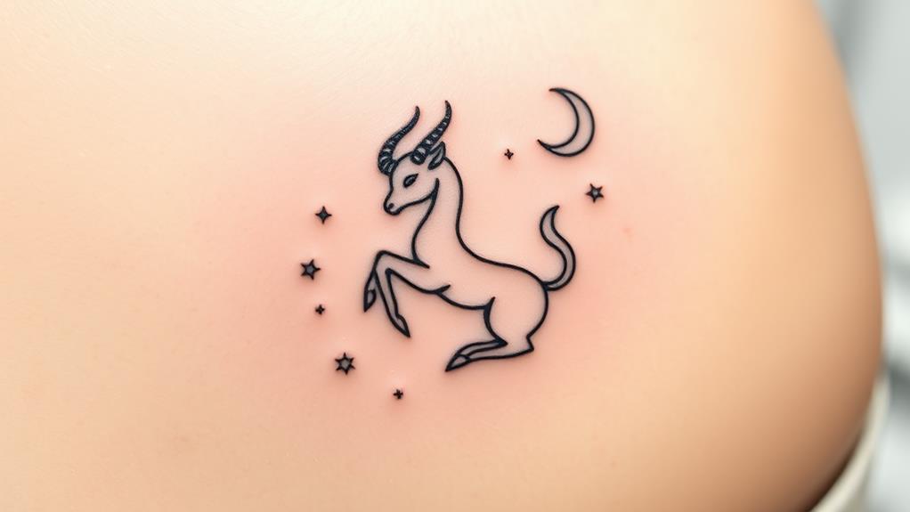 capricorn zodiac sign ink