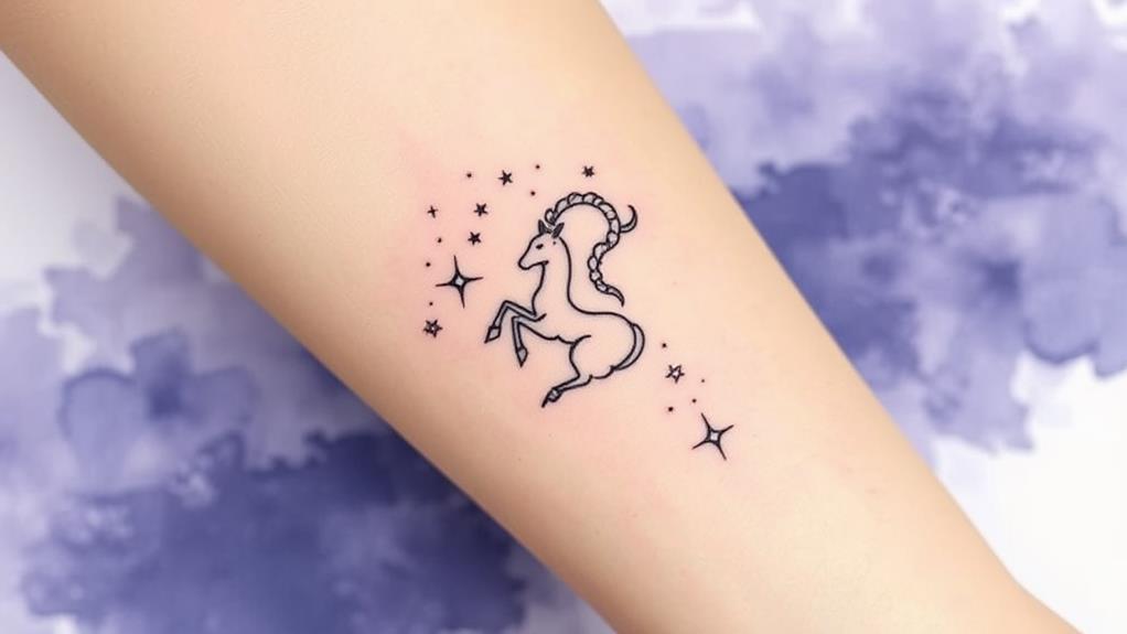 capricorn zodiac sign tattoo