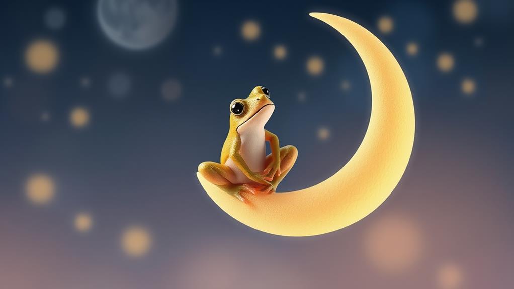 celestial frog under stars