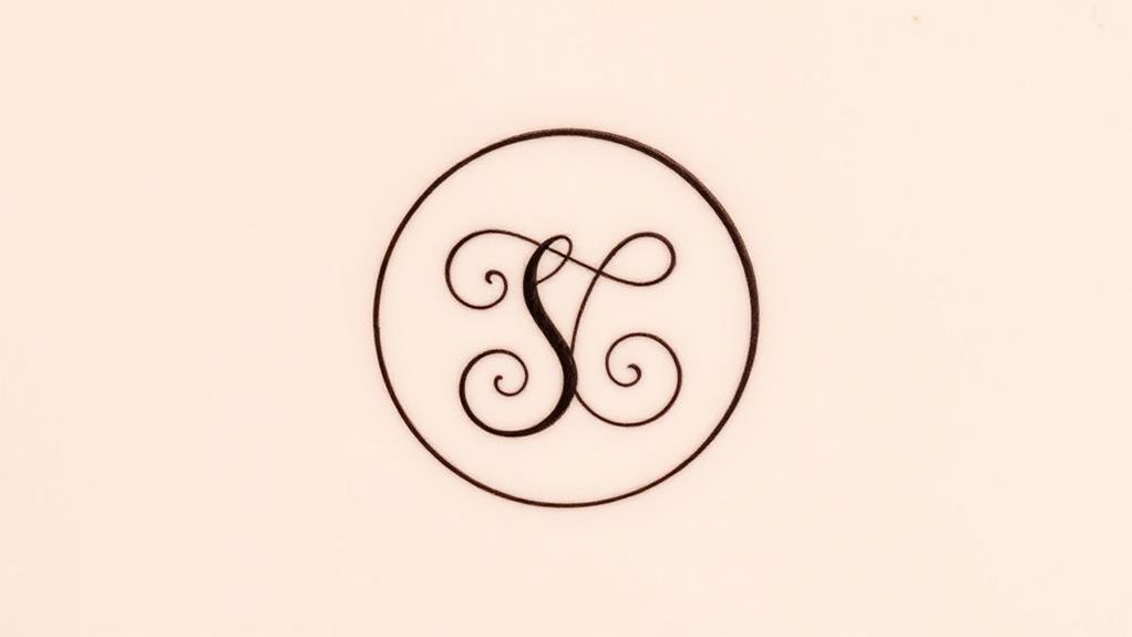 circular initials design concept