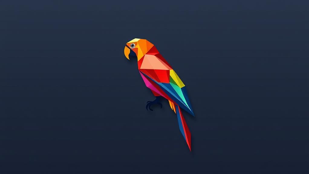 colorful abstract bird patterns