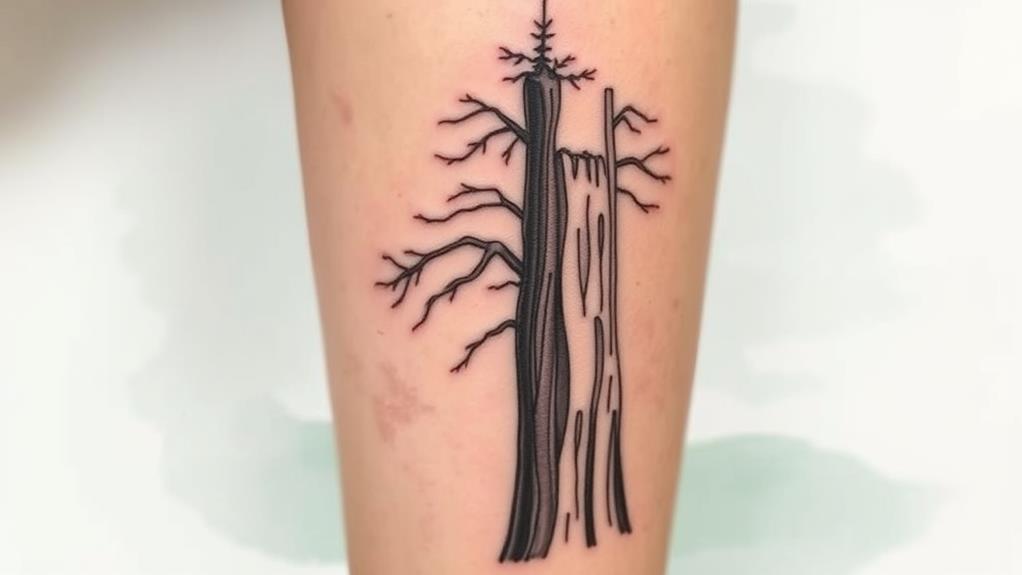 contemporary redwood ink design