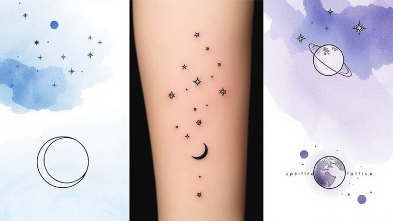 cool minimal galaxy tattoos