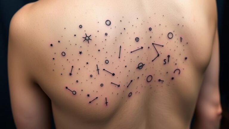 cosmic minimalist tattoo designs