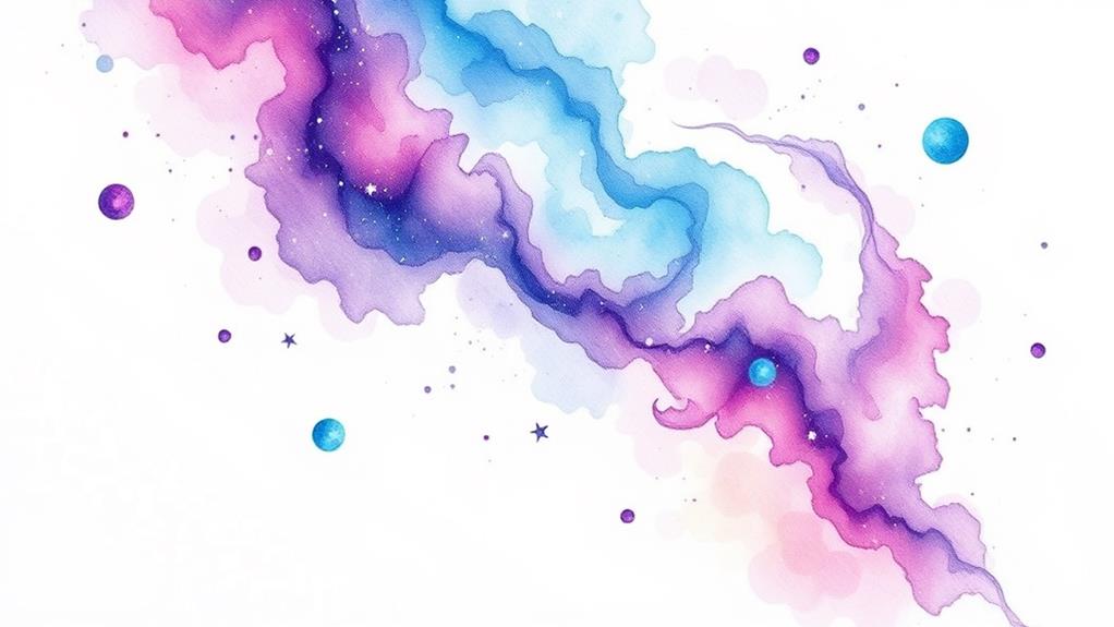 cosmic watercolor nebula artwork