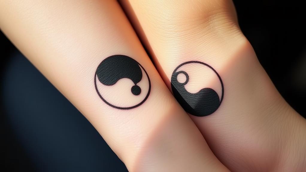 couples inked love symbols