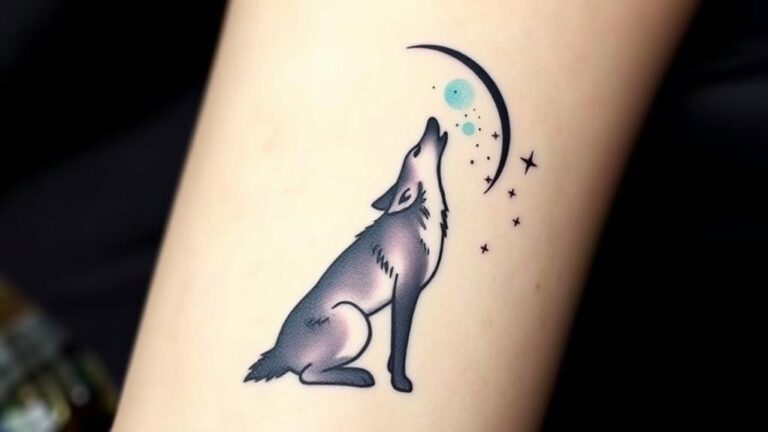 coyote inspired minimal tattoo designs