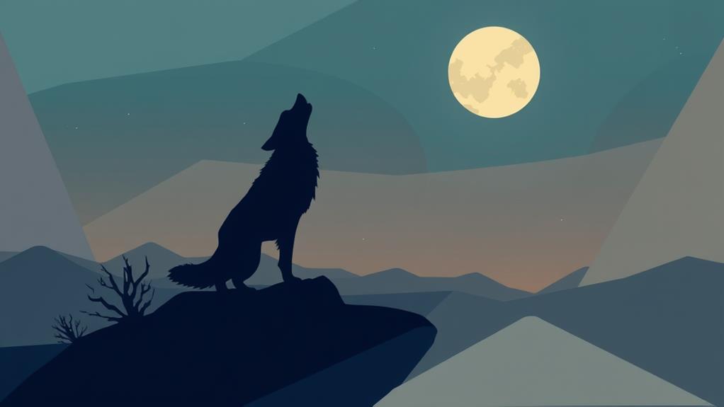 coyote silhouette art design