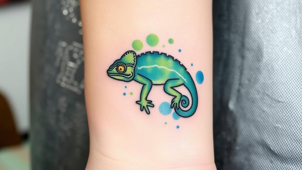 creative chameleon tattoo inspiration