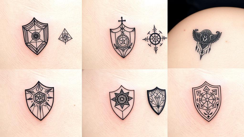 creative shield tattoo concepts