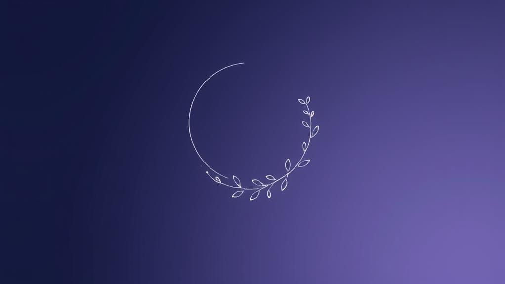 crescent moon line art