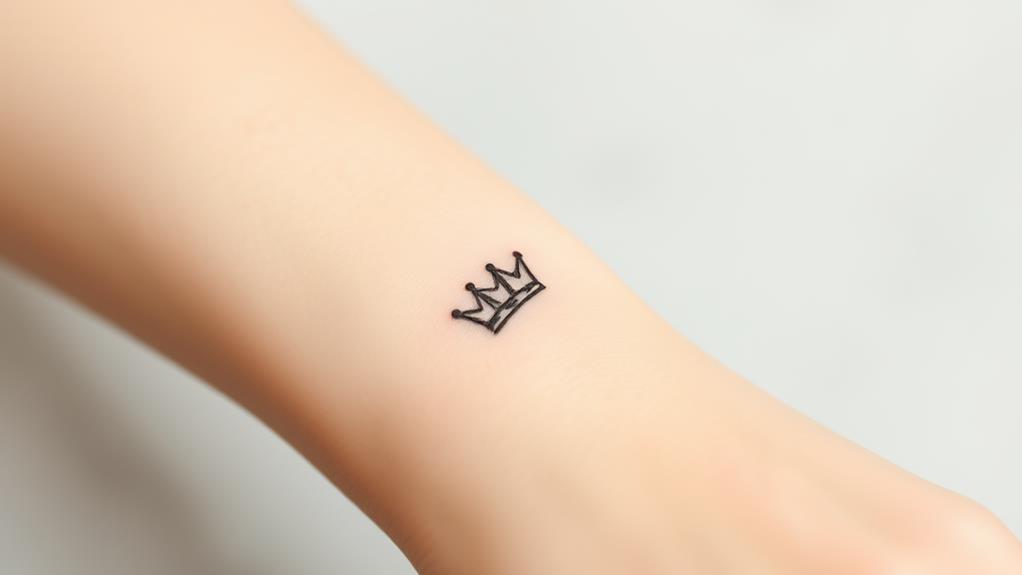 crown accessory on wrist