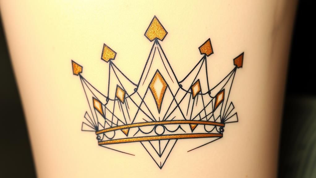 crown themed body ink