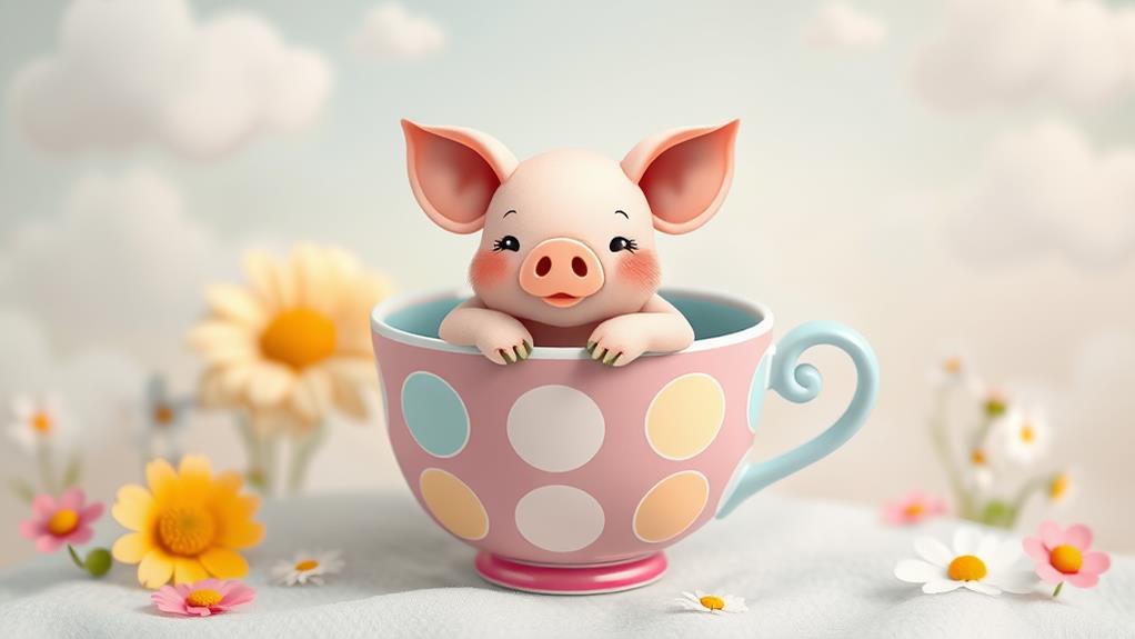 cup with a pig