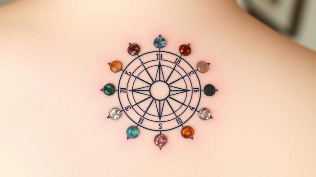 custom birthstone tattoo designs