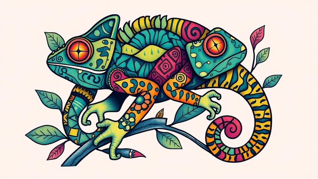 custom chameleon artwork designs