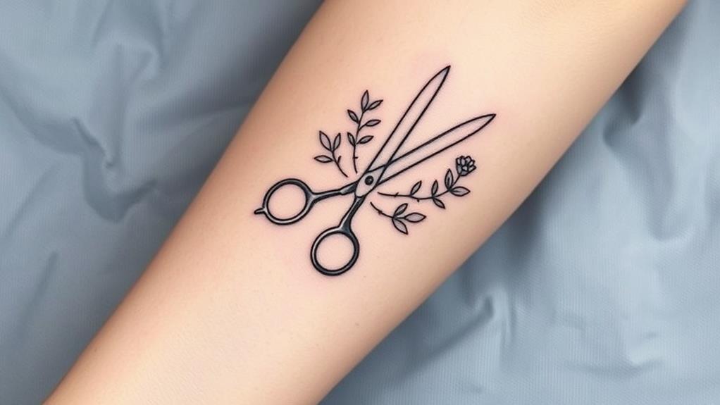 custom scissors ink designs