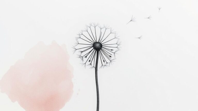 dandelion minimal wish tattoos