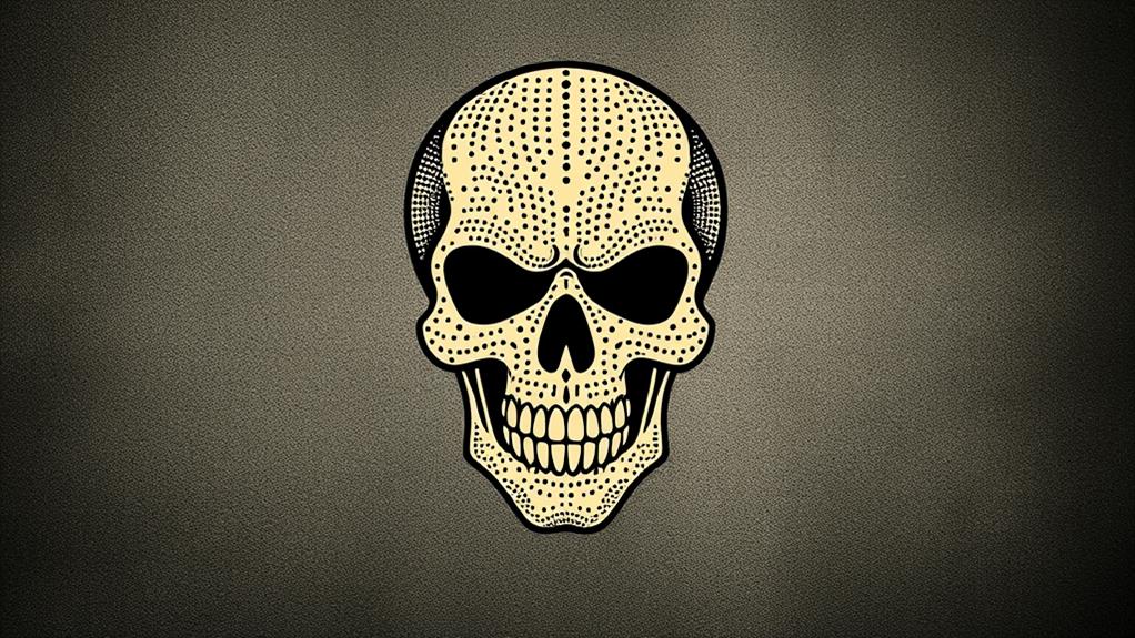 decorative skull dot designs