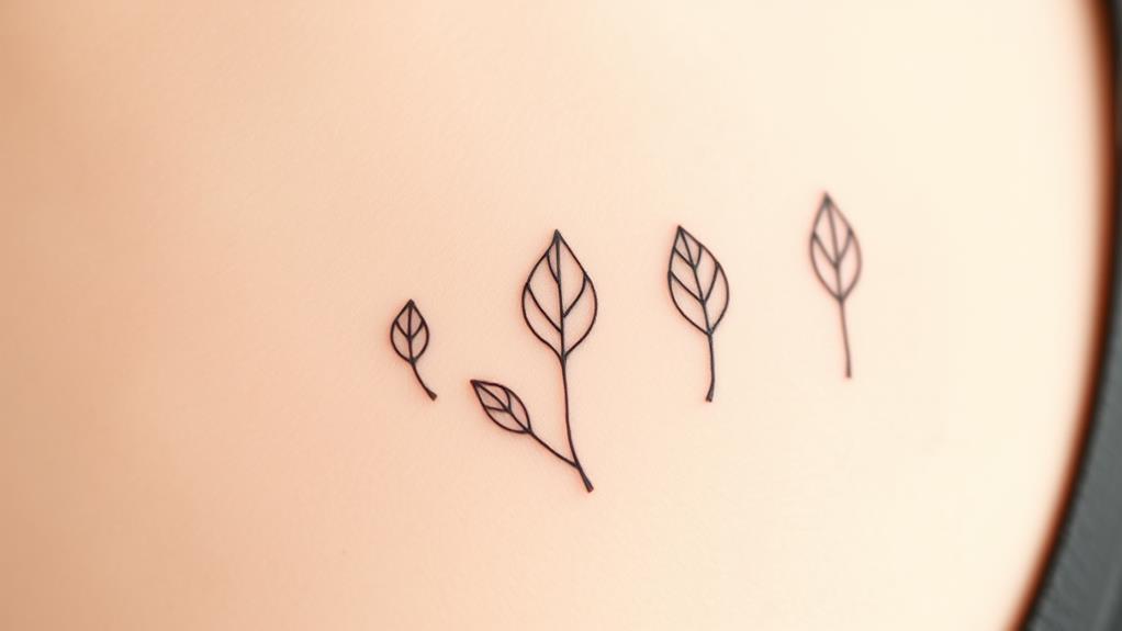 delicate botanical body art