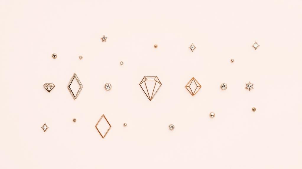 delicate diamond line illustration